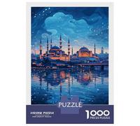 Rompecabezas De 1000 Piezas para Adolescentes Istanbul Cityscape at Night Rompecabezas para Adultos Juegos Divertidos Desafío Educativo De Análisis Y Lógica 38x26cm/1000pcs