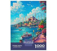 Rompecabezas De 1000 Piezas para Adolescentes Istanbul Cityscape with Hagia Sophia Rompecabezas para Adolescentes Juegos Relajantes Decoración Perfecta Regalos De Cumpleaños Y Únicos 52x38cm/1000pcs