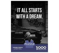 Rompecabezas De 1000 Piezas para Adolescentes It All Starts with A Dream Rompecabezas para Adultos Juguete Decoración De Pared Decoración De Pared Juego Desafiante Regalos 70x50cm/1000pcs