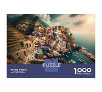 Rompecabezas De 1000 Piezas para Adolescentes Italy Cinque Terre Manarola Village Rompecabezas para Adultos Juego Familiar Decoración del Hogar Cumpleaños Y Navidad 70x50cm/1000pcs