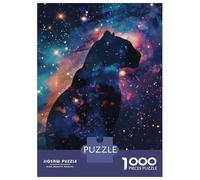 Rompecabezas De 1000 Piezas para Adolescentes Jaguar Silhouette Galaxy Rompecabezas para Adultos Juegos Familiares Decoración del Hogar Regalos Y Cumpleaños Únicos 52x38cm/1000pcs