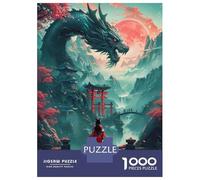 Rompecabezas De 1000 Piezas para Adolescentes Japan Dragon Geisha Rompecabezas para Adultos Juego De Ingenio Difícil Gran Regalo para Jugar 52x38cm/1000pcs
