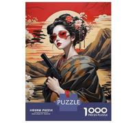Rompecabezas De 1000 Piezas para Adolescentes Japan Geisha Gun Rompecabezas para Adultos Juegos Relajantes Desafío Difícil Diversión En Casa Actividades, 70x50cm/1000pcs