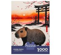 Rompecabezas De 1000 Piezas para Adolescentes Japan Painting Capybara Rompecabezas para Adultos Juguetes DIY para La Diversión Familiar para Cumpleaños, Navidad 70x50cm/1000pcs