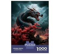 Rompecabezas De 1000 Piezas para Adolescentes Japanese Dragon Japan Rompecabezas para Adultos Juegos De Relajación Desafío Difícil Desafío Educativo 38x26cm/1000pcs