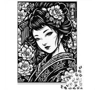Rompecabezas De 1000 Piezas para Adolescentes Japanese Geisha Art Print-4 Rompecabezas para Adultos Juguetes DIY para La Diversión Familiar para Cumpleaños, Navidad 70x50cm/1000pcs