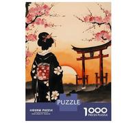 Rompecabezas De 1000 Piezas para Adolescentes Japanese Geisha Cherry Rompecabezas para Adultos Juegos Relajantes Análisis Y Lógica para Cumpleaños, Navidad 70x50cm/1000pcs