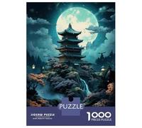 Rompecabezas De 1000 Piezas para Adolescentes Japanese Pagoda Night Scene Rompecabezas para Adultos Juegos Divertidos Desafío Educativo De Análisis Y Lógica 52x38cm/1000pcs
