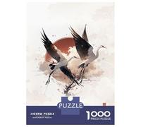 Rompecabezas De 1000 Piezas para Adolescentes Japanese Red Crowned Crane Rompecabezas para Adultos Juegos De Relajación Desafío Difícil Desafío Educativo 52x38cm/1000pcs