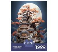 Rompecabezas De 1000 Piezas para Adolescentes Japanese Style Tree House Rompecabezas para Adultos Juego Familiar Análisis Y Lógica Interacción Entre Padres E Hijos 52x38cm/1000pcs