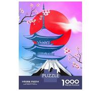 Rompecabezas De 1000 Piezas para Adolescentes Japanese Vintage Mountain Rompecabezas para Adolescentes Juego De Ingenio Regalos para Mujeres Actividades Divertidas En Casa 38x26cm/1000pcs