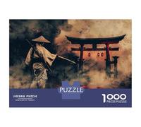 Rompecabezas De 1000 Piezas para Adolescentes Japanese Warrior with Sword Rompecabezas para Adultos Juego Familiar Decoración del Hogar Cumpleaños Y Navidad 52x38cm/1000pcs