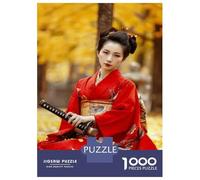 Rompecabezas De 1000 Piezas para Adolescentes Japanese Woman in Traditional Dress Rompecabezas para Adultos Juego Práctico Desafío Difícil Difícil Y Desafiante 70x50cm/1000pcs