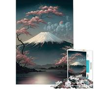 Rompecabezas de 1000 Piezas para Adolescentes Japón montaña Fuji Naturaleza desafío para el Cerebro Juguetes adictivos Juegos educativos Mejora la Memoria Regalo de cumpleaños (tamaño 75x50cm)