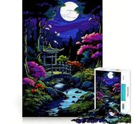 Rompecabezas de 1000 Piezas para Adolescentes,Jardín Zen de Japón,Arte Pixel,Arte de Corte preciso,Juguete Inteligente para el Cerebro,Tiempo de Juego Relajante,Actividad de cumpleaños (38x52cm)