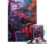 Rompecabezas de 1000 Piezas para Adolescentes Jardines místicos japoneses Rompecabezas para Adultos Juego Familiar decoración del hogar Regalos de cumpleaños (tamaño 50x75cm)