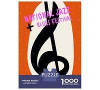 Rompecabezas De 1000 Piezas para Adolescentes Jazz and Blues Festival Rompecabezas para Adolescentes Juegos Relajantes Decoración Perfecta Regalos De Cumpleaños Y Únicos 38x26cm/1000pcs