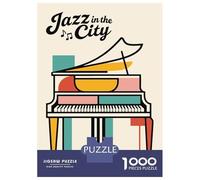 Rompecabezas De 1000 Piezas para Adolescentes Jazz in The City Piano Rompecabezas para Adultos Juguete Decoración De Pared Decoración Difícil Y Desafiante 70x50cm/1000pcs