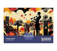 Rompecabezas De 1000 Piezas para Adolescentes Jazz Music Art Print Rompecabezas para Adultos Juego Práctico Regalos para Mujeres Regalos para Amigos Y Familiares 38x26cm/1000pcs