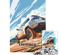 Rompecabezas de 1000 Piezas para Adolescentes Jeep Grand Cherokee Todoterreno Juego Educativo desafío Juguete práctico desafío difícil Regalo Divertido (tamaño 38x26cm)