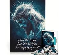 Rompecabezas de 1000 Piezas para Adolescentes Jesucristo Cordero de Dios, Juegos Divertidos, Entrena tu Cerebro y Tus Manos, Juego de desafío único 38x26cm