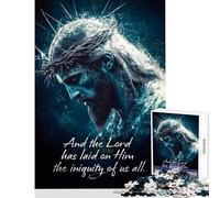 Rompecabezas de 1000 Piezas para Adolescentes Jesucristo el Cordero de Dios Juegos Divertidos para Toda la Familia Juguetes de Bricolaje cumpleaños y Navidad (50x75cm)