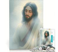 Rompecabezas de 1000 Piezas para Adolescentes Jesucristo orando en el Cielo, Juegos relajantes, Actividades Divertidas para Hacer en casa, cumpleaños y Navidad 38x52cm