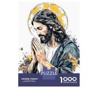 Rompecabezas De 1000 Piezas para Adolescentes Jesus Christ in Prayer Illustration Rompecabezas para Adultos Juego Práctico Decoración De Pared Oferta como Regalos para Toda La Familia 70x50cm/1000pcs