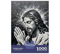 Rompecabezas De 1000 Piezas para Adolescentes Jesus Christ in Prayer Painting Rompecabezas Juegos Relajantes Decoración De Pared Regalos para Amigos Y Familiares 52x38cm/1000pcs