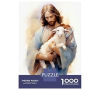 Rompecabezas De 1000 Piezas para Adolescentes Jesus Christ - The Good Shepherd Rompecabezas para Adultos Juego Familiar Decoración del Hogar Cumpleaños Y Navidad 52x38cm/1000pcs