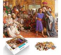 Rompecabezas de 1000 Piezas para Adolescentes Jesús Entre los Doctores Análisis y lógica Cada Pieza es única: un desafiante y Divertido Juego Familiar 38x26cm