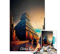 Rompecabezas de 1000 Piezas para Adolescentes Jigsaw Artsy Chichen Itza Difícil y desafiante Una Obra de Arte Juegos Divertidos Adecuado para Personas de 14 años en adelante 50x75cm