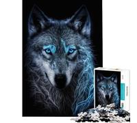 Rompecabezas de 1000 Piezas para Adolescentes Jigsaw Magic Frost Wolf Diversión en casa Juego práctico y desafiante para Mayores de 14 años (38x26cm)