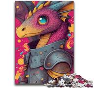 Rompecabezas de 1000 Piezas para Adolescentes: Jinete de dragón, desafiante, Divertido y Divertido Regalo de cumpleaños, decoración de Pared 50x75cm