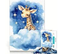 Rompecabezas de 1000 Piezas para Adolescentes Jirafa bebé,Corte Suave,Juego de lógica,Tiempo de Juego Relajante,Regalo de cumpleaños para Aficionados (38x26cm)