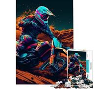Rompecabezas de 1000 Piezas para Adolescentes Joven Montando en Motocross Ayuda a ejercitar el Cerebro Juego Educativo y Divertido para Toda la Familia a Partir de 14 años 38x26cm