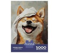 Rompecabezas De 1000 Piezas para Adolescentes Joyful Shiba Smile -2 Rompecabezas para Adultos Juegos De Relajación Ensamblaje De Patrones Diversión En Casa Actividades, 38x26cm/1000pcs