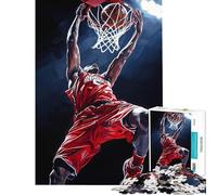 Rompecabezas de 1000 Piezas para Adolescentes Juego de Baloncesto con temática de Mates Juguetes adictivos para Cultivar la Paciencia Juego de ingenio Decoración Gran Regalo (Tamaño 75x50cm)