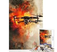 Rompecabezas de 1000 Piezas para Adolescentes Juego de Guerra con Drones Juguete Educativo Regalo de cumpleaños Juegos Divertidos colección de Artistas Bellas Artes tamaño 38x52cm