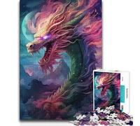 Rompecabezas de 1000 Piezas para Adolescentes, Juego de lógica y análisis de pesadillas de Dragones para Mayores de 14 años, 38x26cm