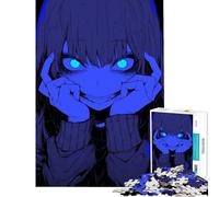 Rompecabezas de 1000 Piezas para Adolescentes Juego Educativo con luz Azul Juguetes educativos de Aprendizaje Regalo artístico Corte de precisión (tamaño 38x52cm)