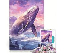 Rompecabezas de 1000 Piezas para Adolescentes Juego Educativo de avistamiento de Ballenas Carrera de Velocidad Manual Juego de desafío único 38x26cm