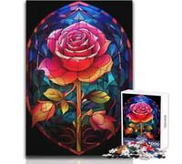 Rompecabezas de 1000 Piezas para Adolescentes, Juego Educativo Una Rosa apasionada, Regalo para Mujeres, Regalo de Amigo Secreto, tamaño 50x75cm