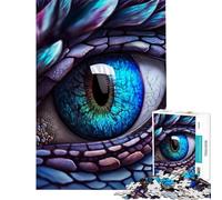 Rompecabezas de 1000 Piezas para Adolescentes Juego Familiar de fantasía con Ojo de dragón Azul desafío para la Inteligencia Cerebral Juguetes adictivos Regalos de Amigo Invisible Mejora la Memoria