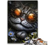 Rompecabezas de 1000 Piezas para Adolescentes, Juego Familiar Steampunk Cat, antiestrés, desafío difícil, Regalo de Amigo Secreto, 50x75cm