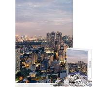 Rompecabezas de 1000 Piezas para Adolescentes Juego práctico de Las Vegas desafío difícil Juguete Educativo Que Mejora el Amor Entre Parejas (38x26cm)