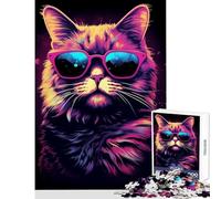 Rompecabezas de 1000 Piezas para Adolescentes Juegos Gatos Gamers Juguetes antiestrés Regalos para Mujeres y Hombres Juego Educativo desafío Educativo tamaño 50x75cm
