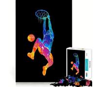 Rompecabezas de 1000 Piezas para Adolescentes,Jugador de Baloncesto,Arte de Corte Suave,Juego Mental,Regalo,Tiempo de Juego Relajante,Navidad,Arte de Ocio (50x75cm)
