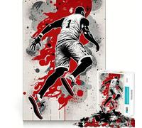 Rompecabezas de 1000 Piezas para Adolescentes Jugador de Baloncesto en acción Juego de articulación Juego cognitivo Regalo Ideal para Relajarse Divertida Actividad de cumpleaños (50x75cm)