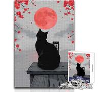 Rompecabezas de 1000 Piezas para Adolescentes, Juguete de Bebida energética de Gato Negro y Monstruo, Juego Intelectual para Mejorar la Memoria, Regalo de cumpleaños, tamaño 50x75cm